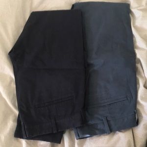 JCrew chinos (x2). Driggs. Slim. 31x30. Navy.